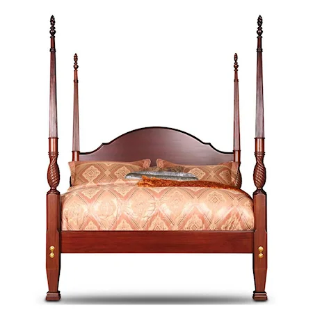 King Hand Carved Poster Bed